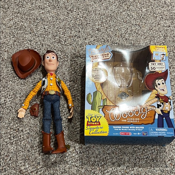Disney Other - Woody Talking Figure Film Replica- Yellow and Brown